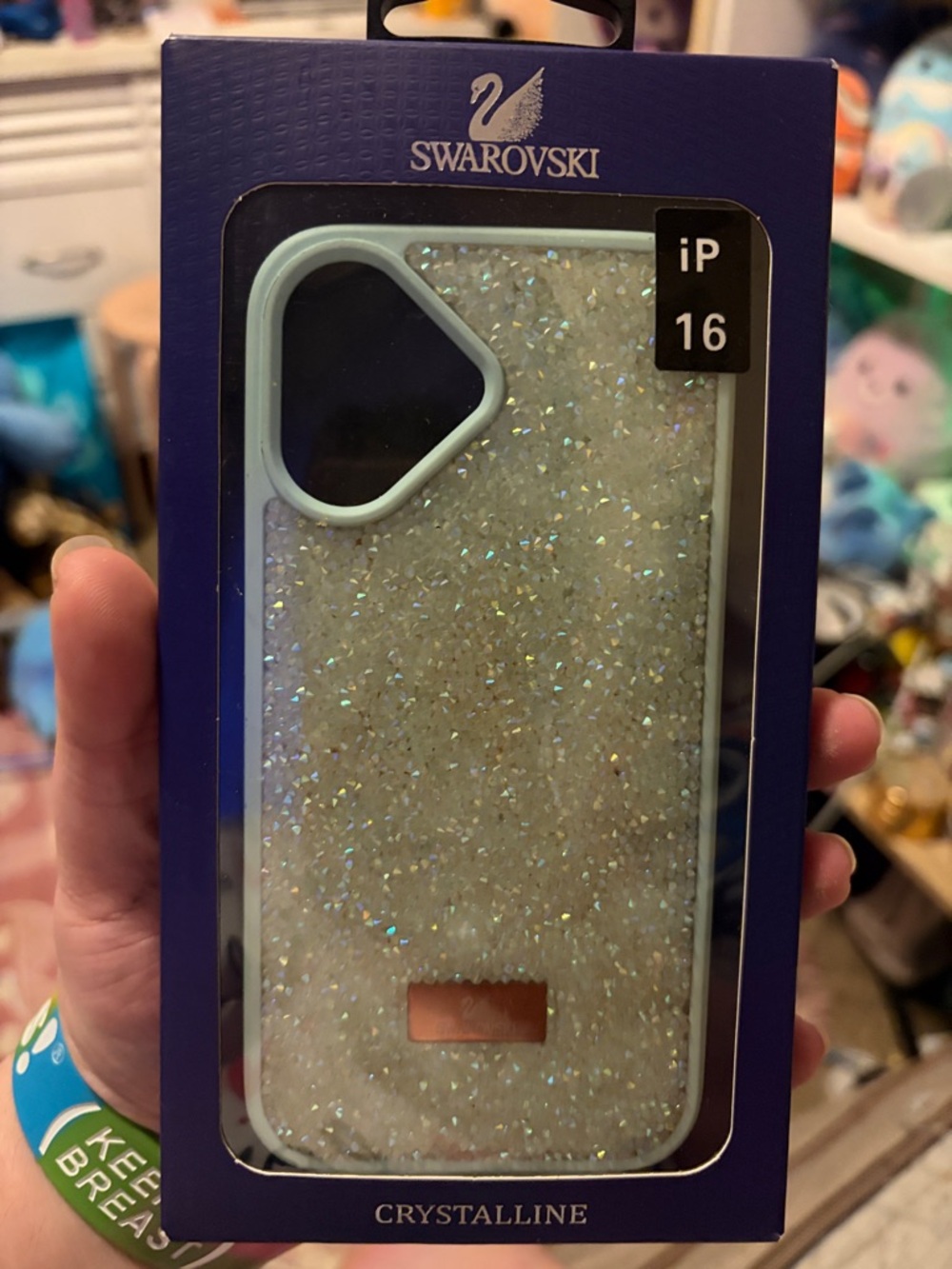 Swarovski Crystalline Glitter iPhone 16 Case — Iridescent mint